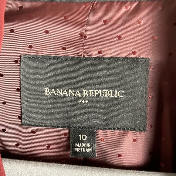 Banana Republic Factory Tuxedo Soft Blazer in Black Rose Burgundy Size 10 - Picture 3 of 5